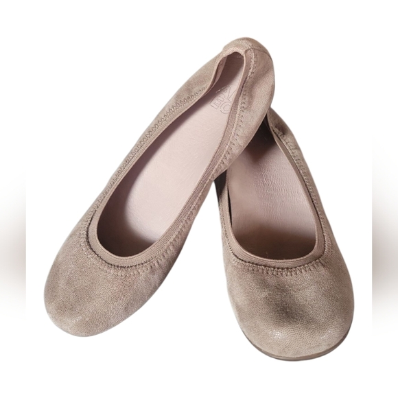 Abeo Tia ATO System Metallic Leather Elegant Tan Ballet Flats Size 6N - Picture 7 of 9